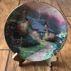 Rose Garden Cottage Plate by Thomas Kinkade